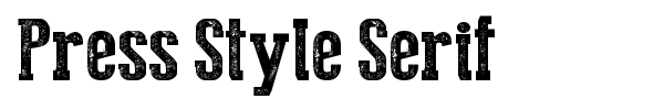 Press Style Serif font preview